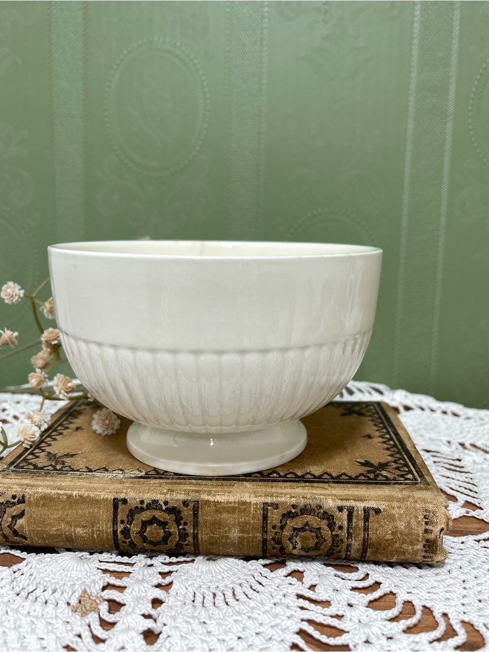 Wedgwood White Footed Ceramic Serving Bowl